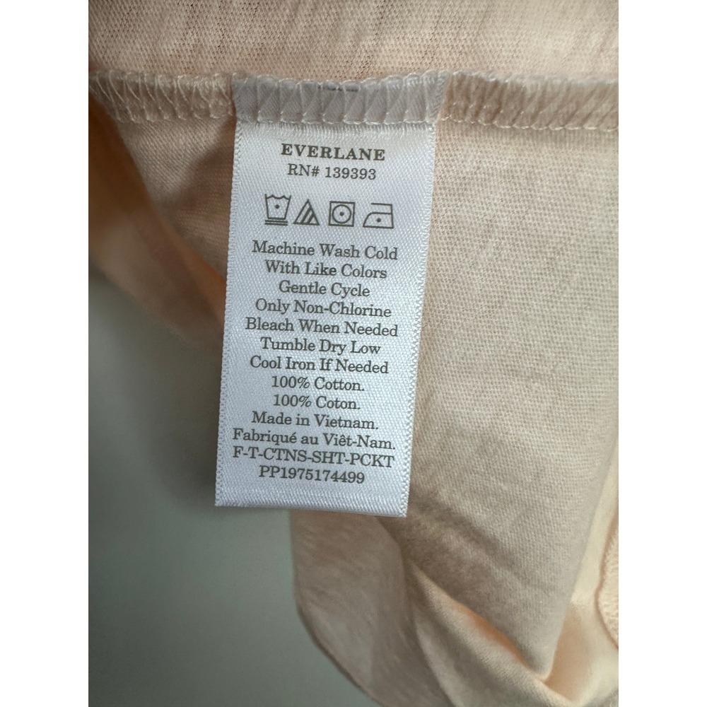 New Everlane Box Cut Crop Top Pocket Tee Pink Elevated Basic Large Minimalist - Picture 6 of 11